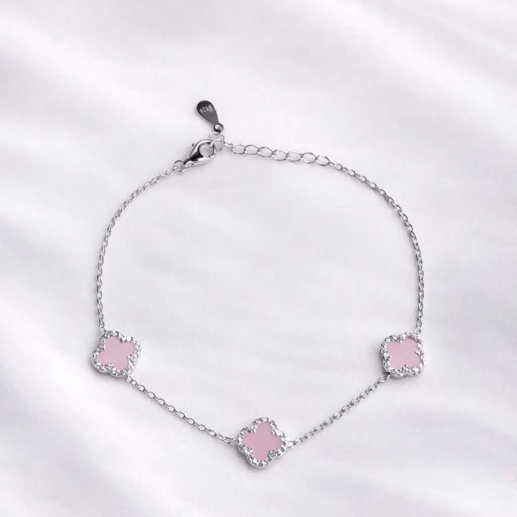 Pink luck chain bracelet