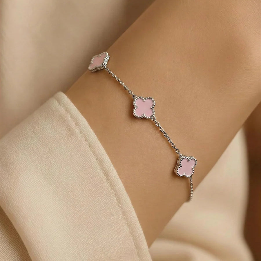 Pink luck chain bracelet